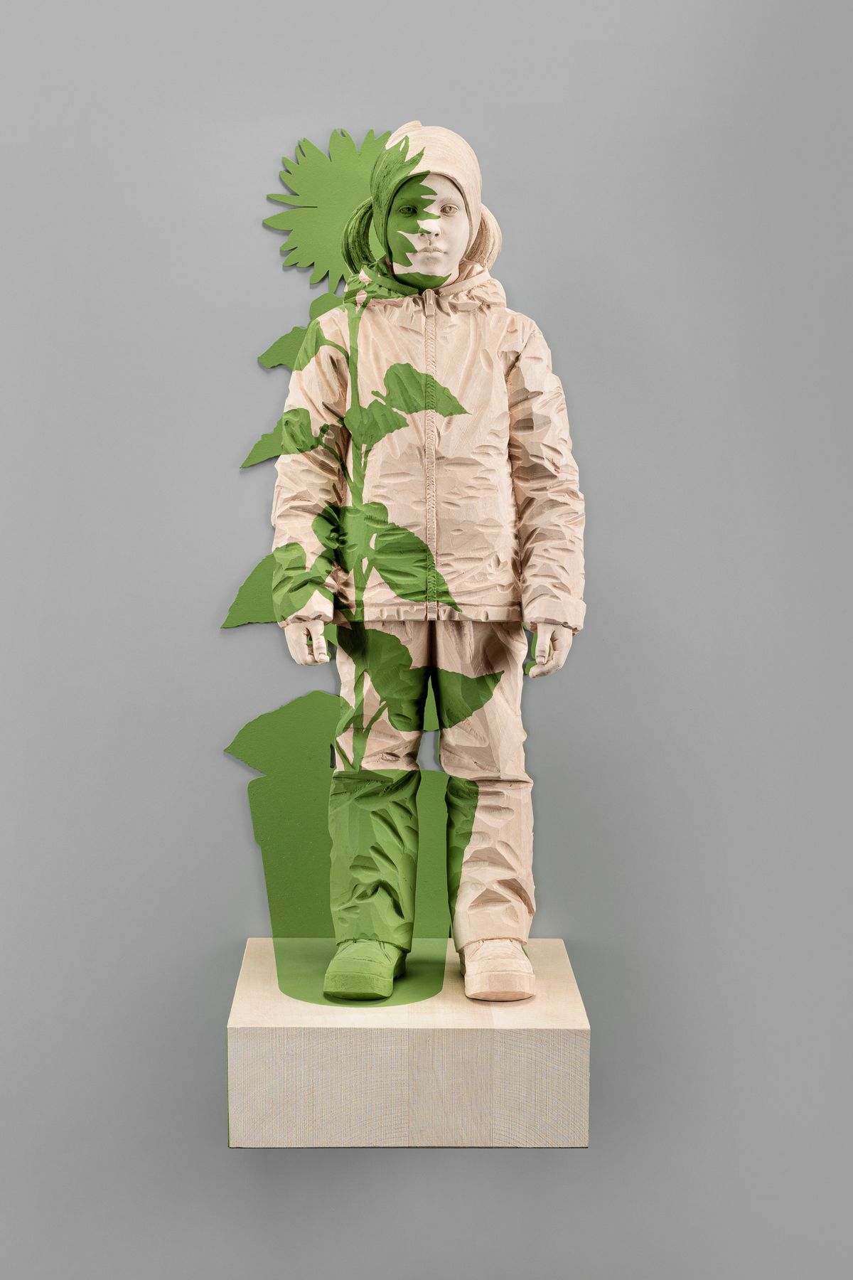 Figure with plant shadows