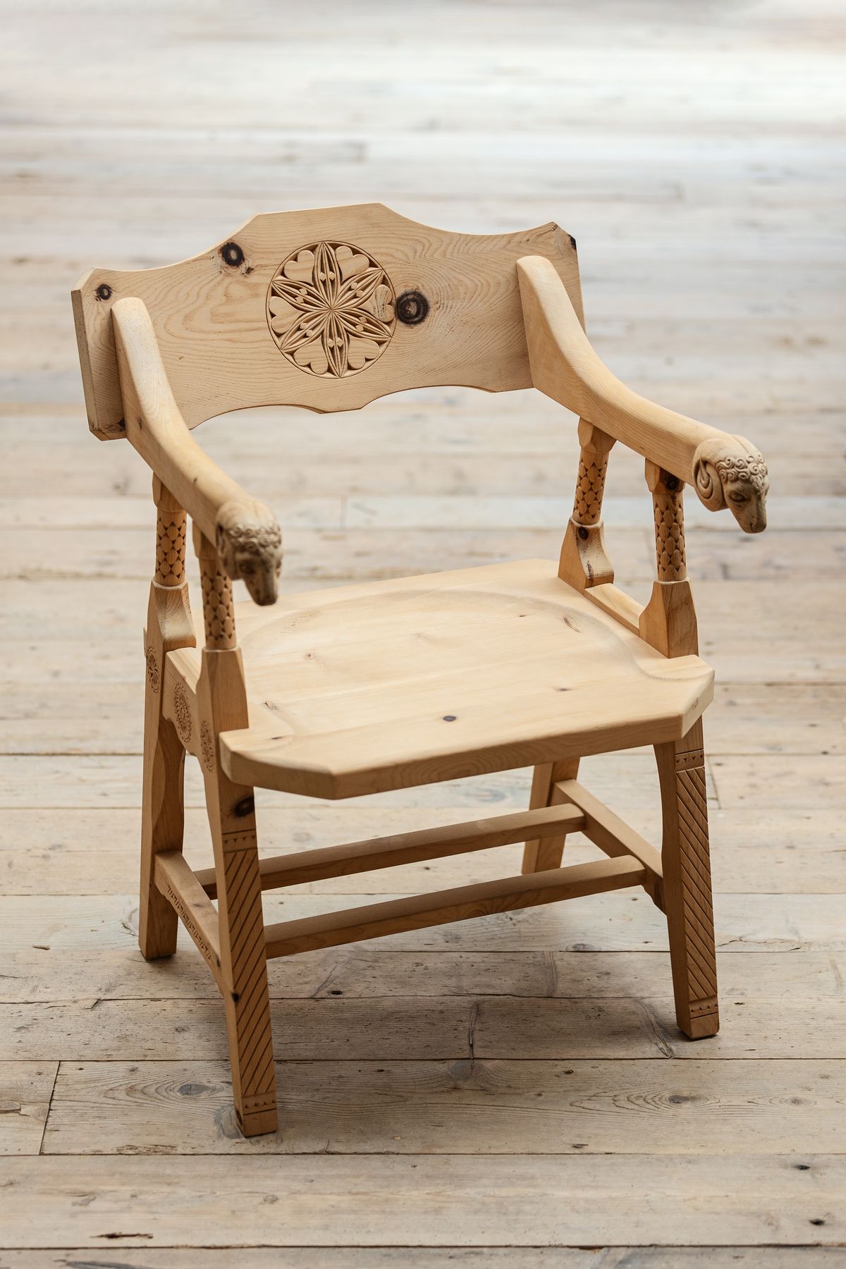 Carved armchair