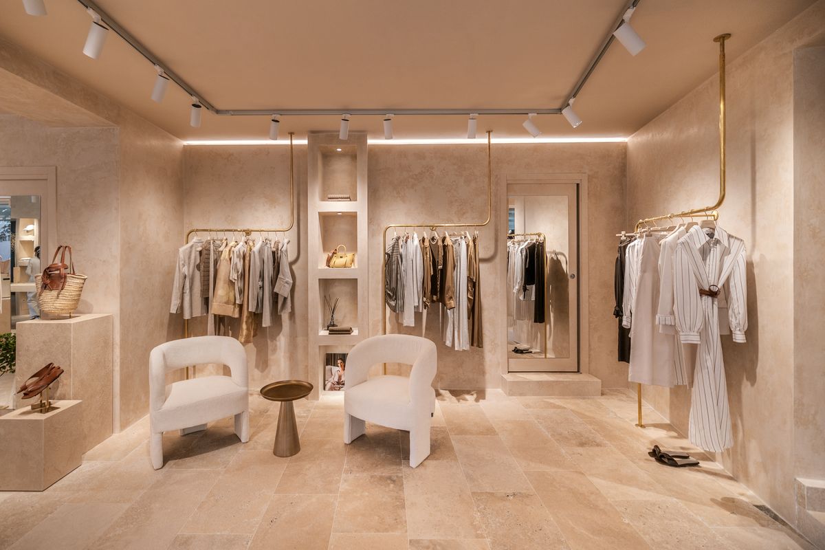 Seating area with armchairs in the boutique