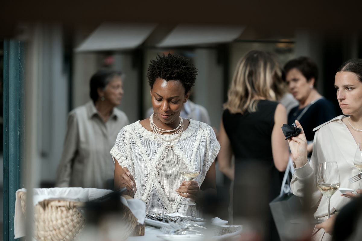 Guests at the evening reception