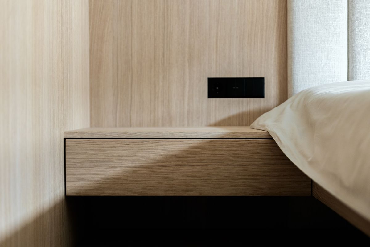 Oak bedside table