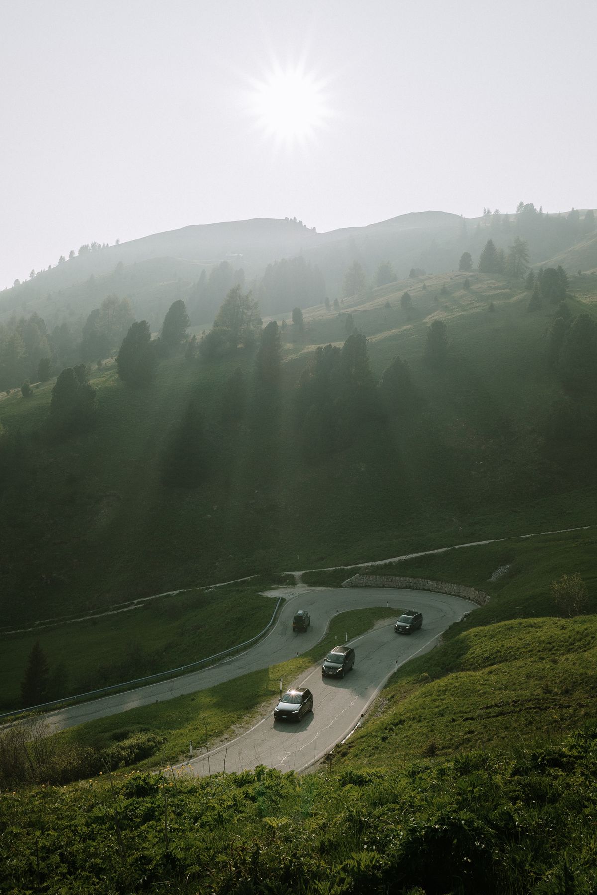 Hairpin bends in backlight