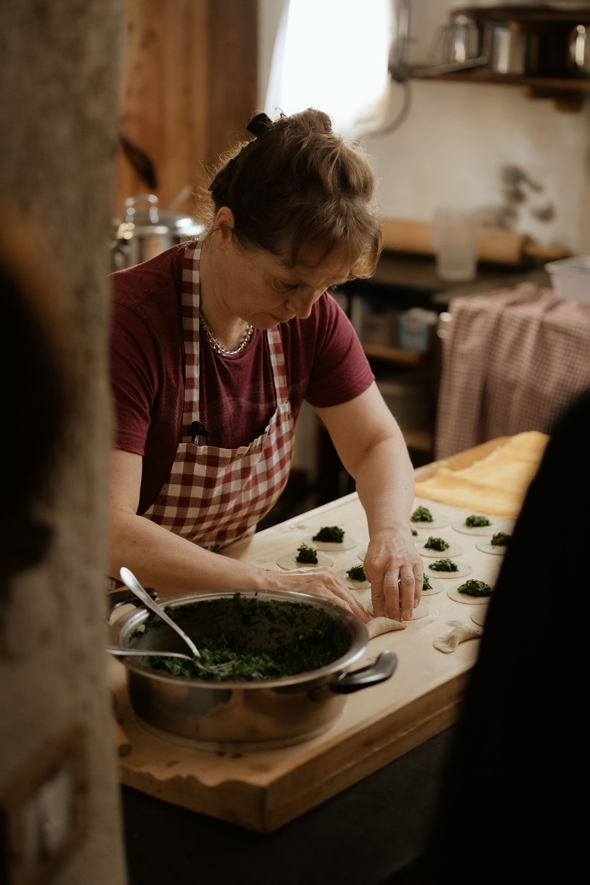 Cook filling pasta parcels