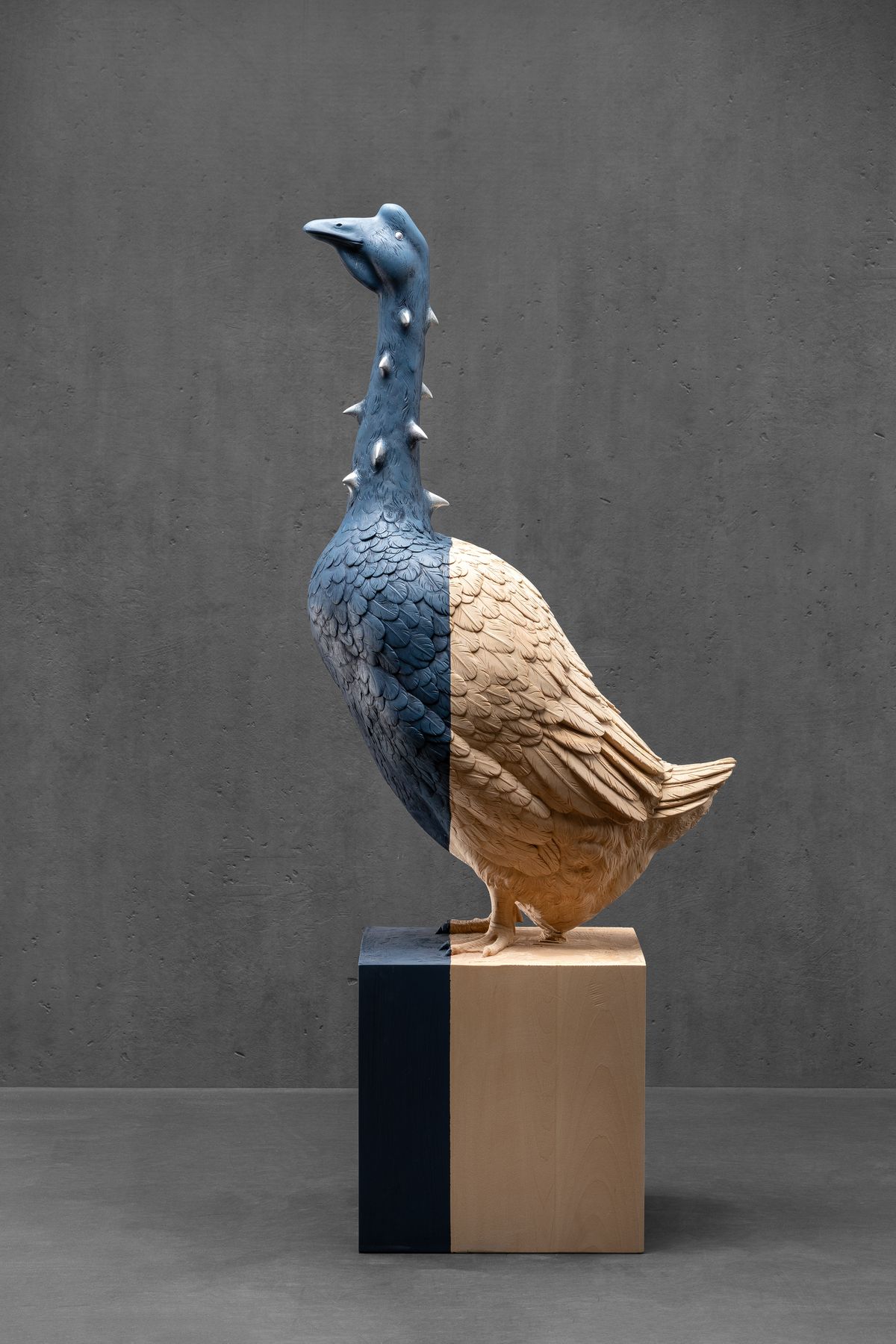 Goose on a plinth