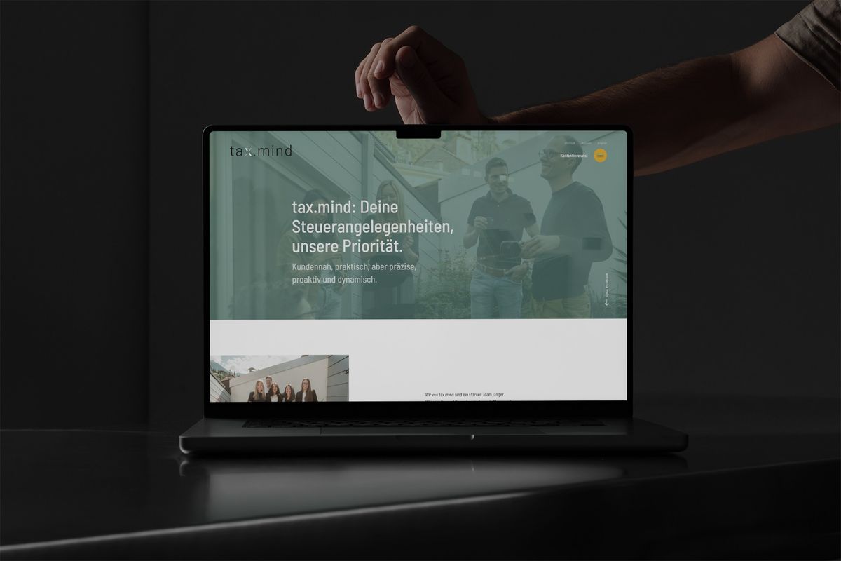 tax.mind website on a laptop